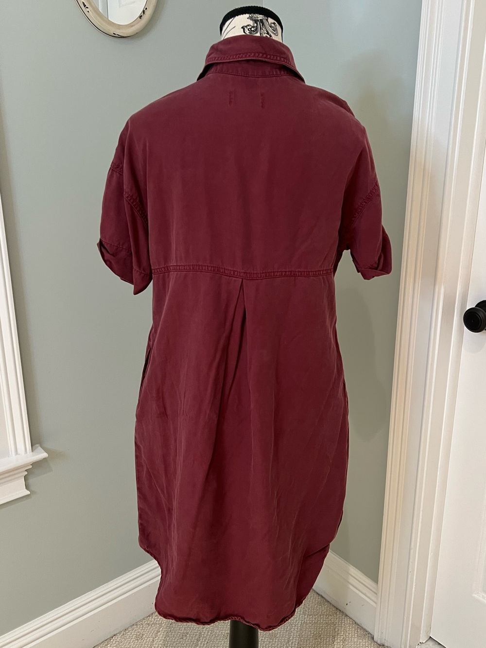 NWOT Universal Thread short sleeve utility shirt dress | SZ XS | V Neck |Pockets - Picture 3 of 13